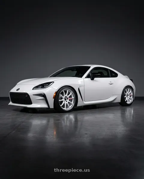 2026 Toyota GR86 with Work Zr10 2P 5x100 18x8.5 +38 Azure White wheels