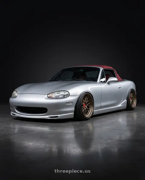 2000 Mazda Miata with BBS LM 5x120 19x9.5+22 Matte Bronze wheels