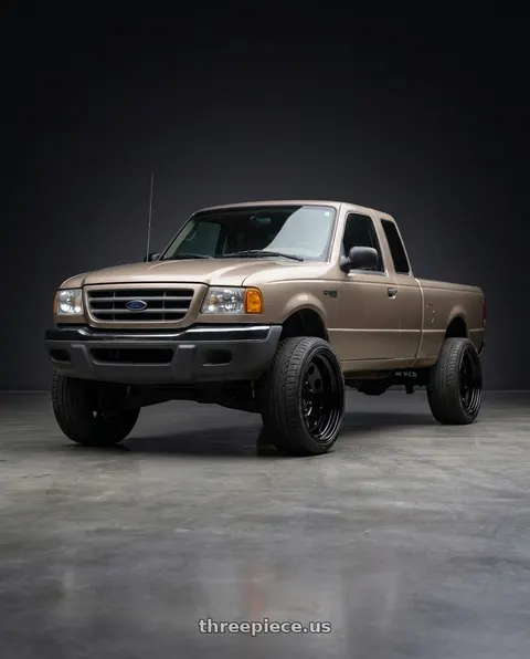 2005 Ford Ranger with Vision HD 85H 5x114.3 16x7+0 Gloss Black wheels