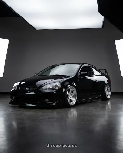 2006 Acura RSX Type-S with Aodhan AH03 5x114.3 18x9.5+30 Silver w/Machined Face wheels