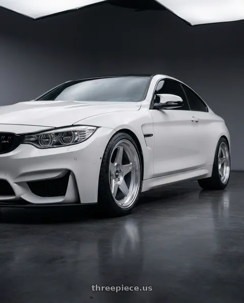 2015 BMW M4 with ESR Wheels CR SERIES CR5 5x108 19x11 +25 Hyper Silver wheels