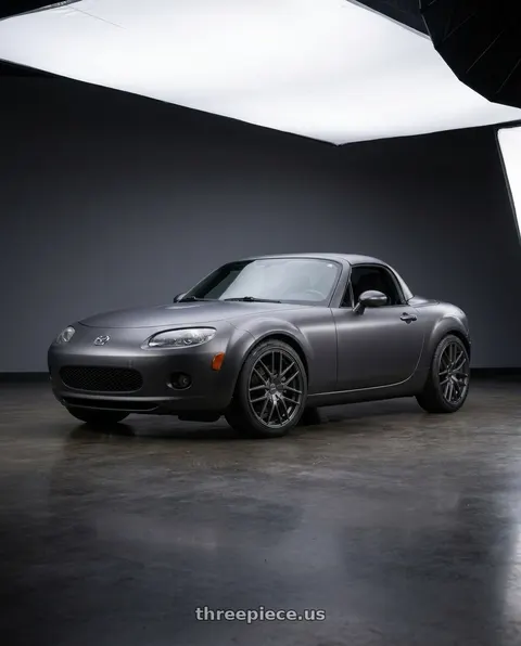 2007 Mazda Miata MX-5 with TOUREN TR60 3260 5x100/5x114.3 17x7.5 +42 MATTE GUNMETAL wheels