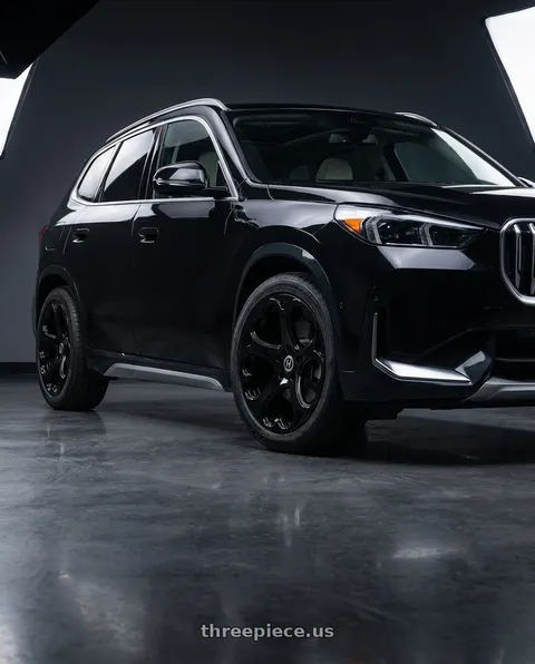 2023 BMW X1 with Heritage Wheel Kokoro MonoC 5X112 19x8.5+35 Black wheels