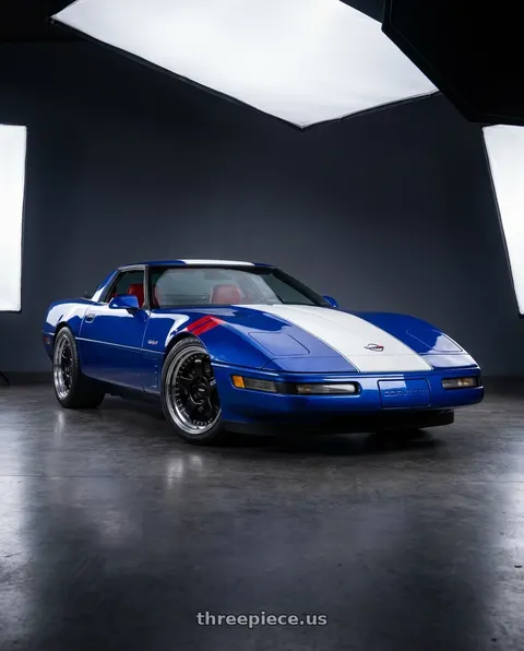 1996 Chevrolet Corvette Grand Sport with SSR Professor SP1 5x120.65 18X9.5+47 MD Disk Black wheels