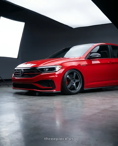 2023 Volkswagen Jetta with Gram Lights 57CR 5x112 19x9.5+25 Gunblue II wheels