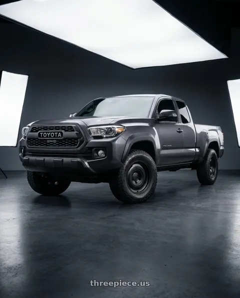2021 Toyota Tacoma with fifteen52 ANALOG HD 6x139.7 16x7.5 +0 ASPHALT BLACK (SATIN BLACK) wheels