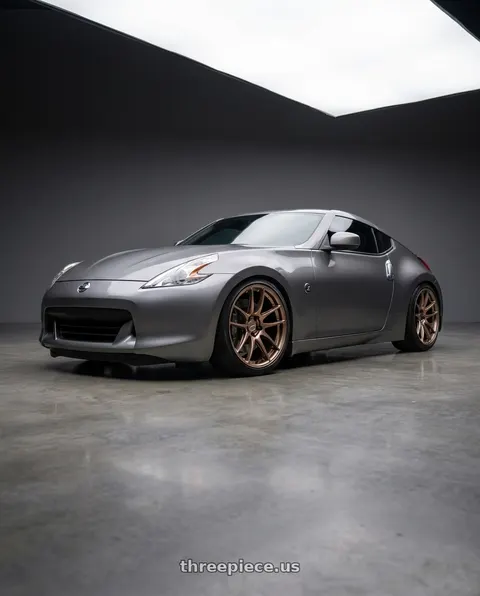 2009 Nissan 370Z with WORK Emotion CR Shigoku 5x114.3 19x10.5 +12 Armed Titanium AMG wheels