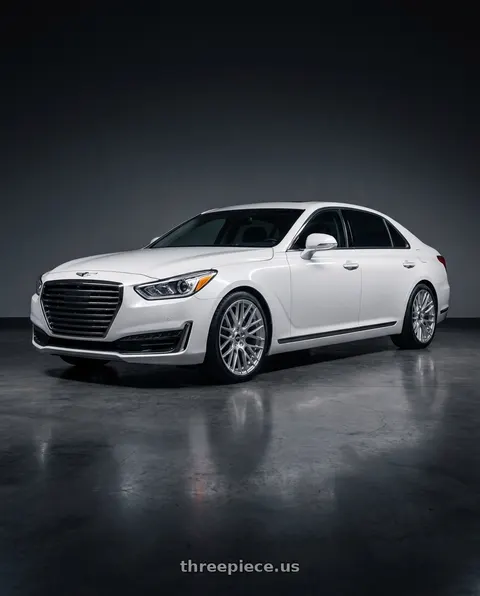 2018 Genesis G90 Ultimate with ESR Wheels FORGETECH SERIES RF11 5x114.3 20x10.5 +40 Hyper Silver wheels