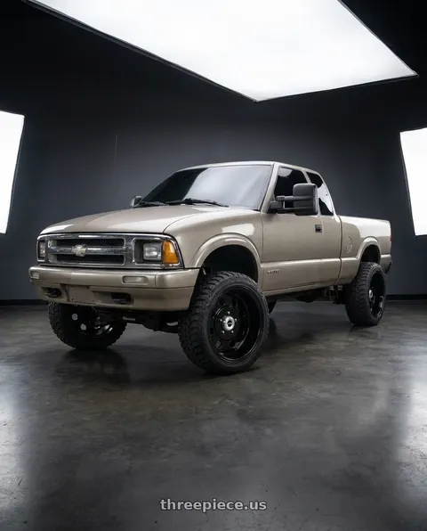 2003 Chevrolet S10 with Vision American-Muscle 531 Sport Lite 5x120.65 15x7+0 Gloss Black wheels