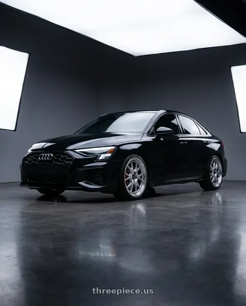 2023 Audi S3 with BBS LM-R 5x114.3 19x8.5+43 Diamond Silver wheels