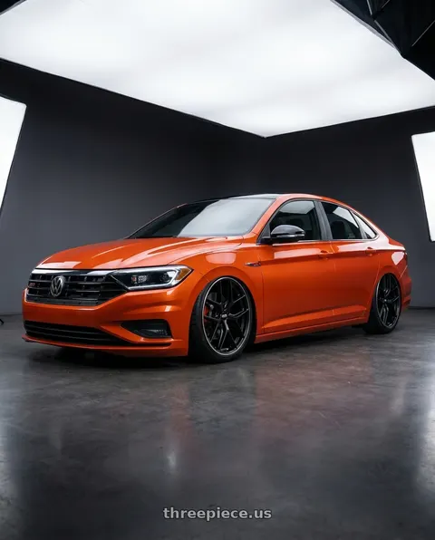 2023 Volkswagen Jetta with BBS CC-R 5x112 19x8.5+30 Satin Black wheels