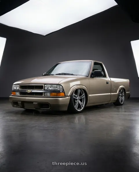 1998 Chevrolet S10 with REPLICA WHEELS R5056 5x120 19x8.5+35 GREY  / MACHINE wheels