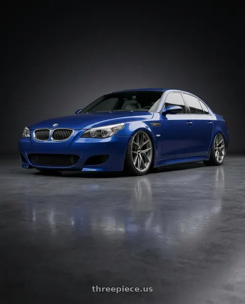 2010 BMW M5 with BBS CC-R 5x120 19x9.0+48 Satin Platinum wheels