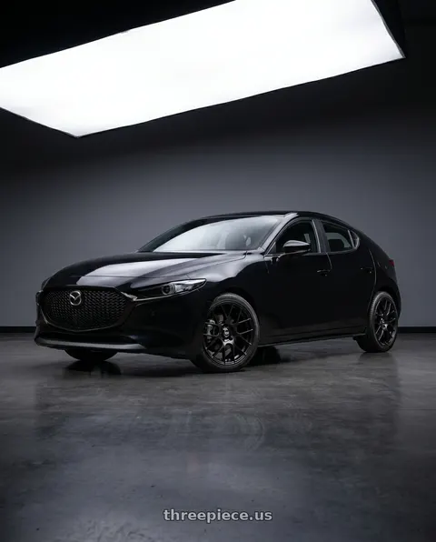 2024 Mazda 3 with Enkei Raijin 5x114.3 19x8.5+50 Black wheels