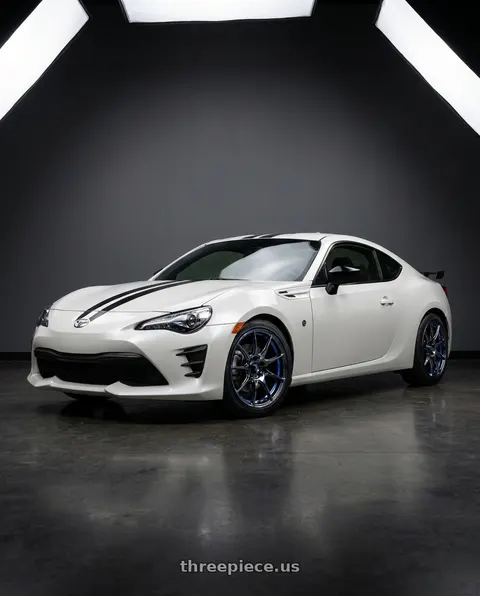 2017 Toyota 86 Special Edition with WedsSport SA-99R 5x100 18x8.5+45 Face M / Blue Light Chrome II wheels