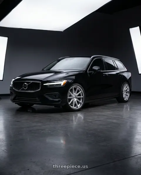 2020 Volvo V60 with Rohana RFC10 5x108 20x9+40 Machine Silver/Chrome Lip wheels