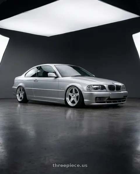2004 BMW 330Ci with Kansei K12H KNP 5X120 17x9 35 Hyper Silver wheels