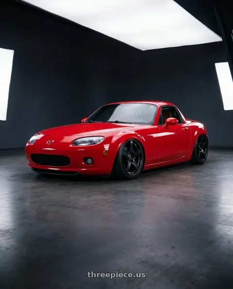 2012 Mazda MX-5 Miata with Ssr Gtv01 5x114.3 17x7+42  FLAT BLACK wheels
