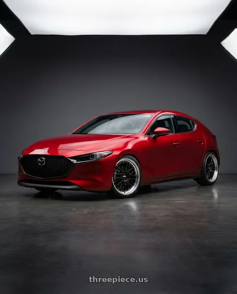 2024 Mazda 3 with BBS LM 5x120 19x9.0+27 Diamond Black wheels