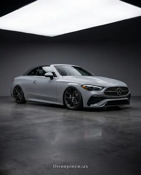 2024 Benz cle cabriolet alpine grey with BBS FI-R Evo 5x112 19x9.5+15 Satin Black wheels