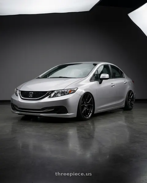 2013 Honda Civic with Rotiform RC199 KPR 5X120 20x9 +38 SATIN BLACK wheels