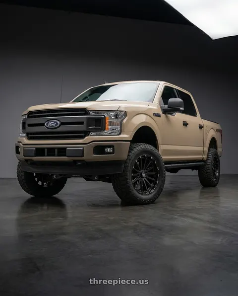 2019 Ford F-150 with KMC KM102 SIGNAL 6X135/6X139.7 20X9 +0 SATIN BLACK wheels