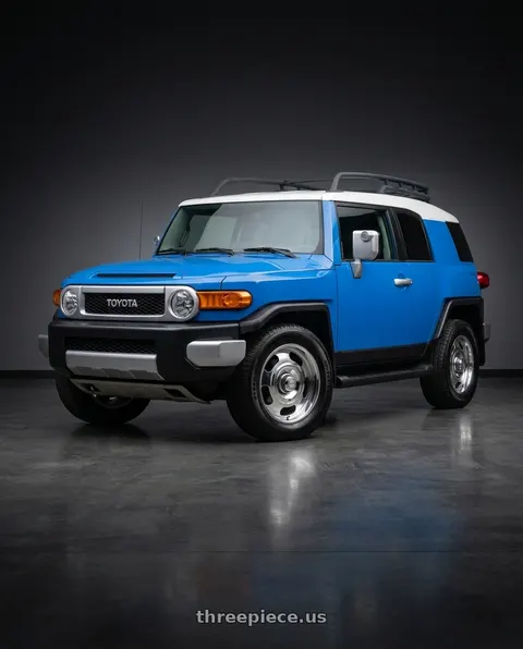2007 Toyota FJ Cruiser with American Racing Vintage VN506 BLANK 17X7 +0 POLISHED wheels