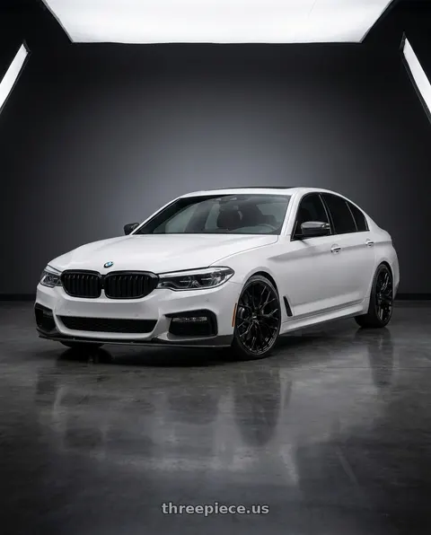 2019 BMW 540i with F1R FS3 5x112 18x8.5 +35 Gloss Black wheels