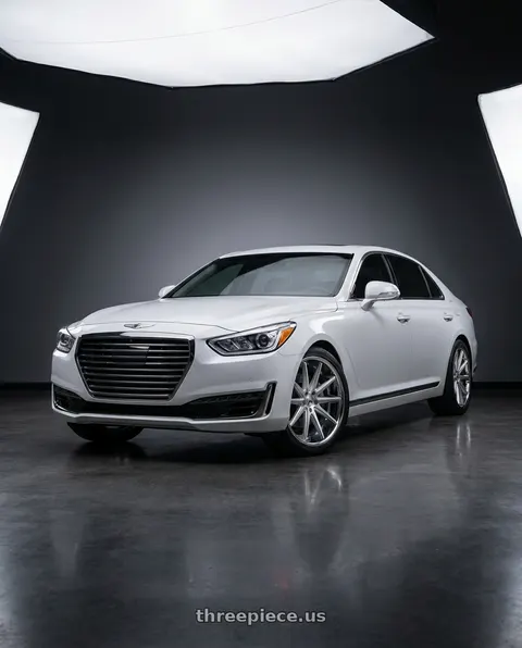 2018 Genesis G90 Ultimate with Asanti Black ABL-5 ALTAIR 5X114.3 20X10 +45 SILVER MACHINED W/ SS LIP wheels