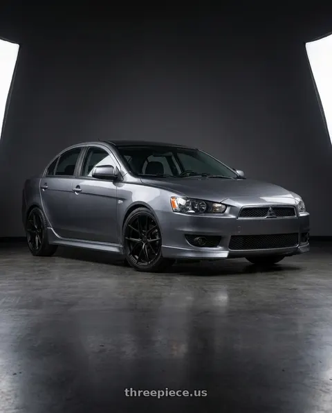 2014 Mitsubishi Lancer Ralliart with Niche 1PC M117 MISANO 5X114.3 18X9.5 +40 MATTE BLACK wheels