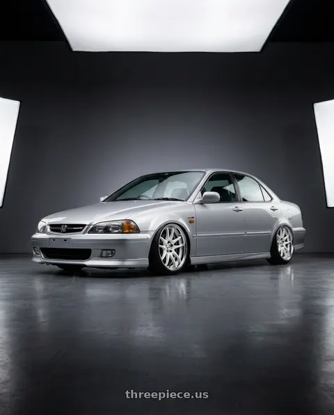 2000 Honda torneo euro r with Work Cr 2P 4x100 17x10.0 +45 Gloss White wheels