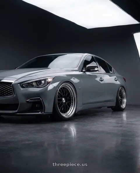 2022 INFINITI Q50 with Work Meister M1 3p 5x114.3 19x9+0 A Disk Black wheels