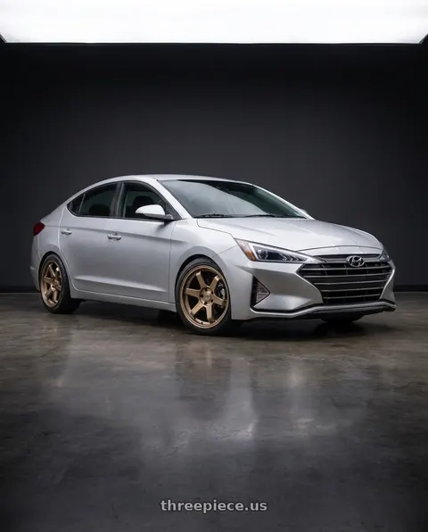 2019 Hyundai Elantra with F1R F106 5x114.3 17x8 +35 Matte Bronze wheels