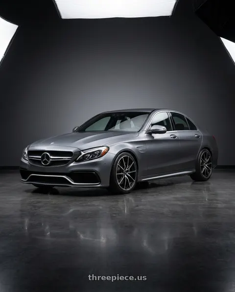 2016 Benz C63S with Enkei DRACO 5x100 18x8+45 Black Machined wheels