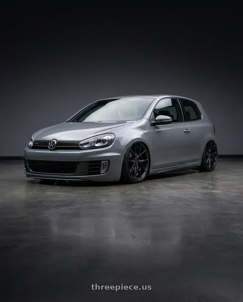 2013 Volkswagen GTI with Niche 1PC M117 MISANO 5X112 18X9.5 +48 MATTE BLACK wheels
