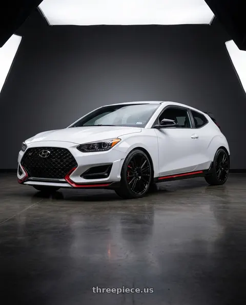 2020 Hyundai Veloster N with Petrol PE001 P1D 5X114.3 19x8 +40 GLOSS BLACK wheels