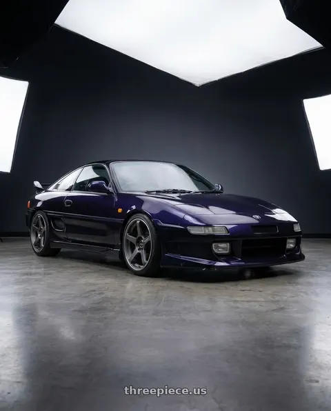 1998 Toyota MR2 with Motegi MR159 BATTLE V 5X114.3 18x8.5 +22 GUNZILLA W/ MACHINED LIP STRIPE wheels