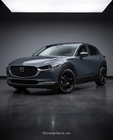2026 Mazda CX-30 with Gram Lights 57CR 5x114.3 17x9+12 Glossy Black wheels