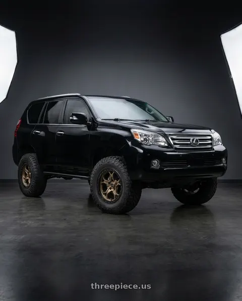 2012 Lexus GX460 with WELD Off-Road Ledge 6x139.7 20x10 -18 Satin Bronze / Satin Black wheels