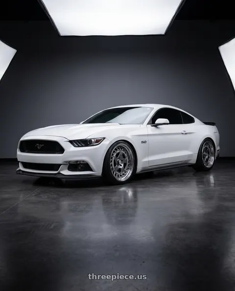 2016 Ford Mustang with FORMULA AERO SPOKE 5x114.3 19X8.5+30 NR Disk Titan Silver wheels
