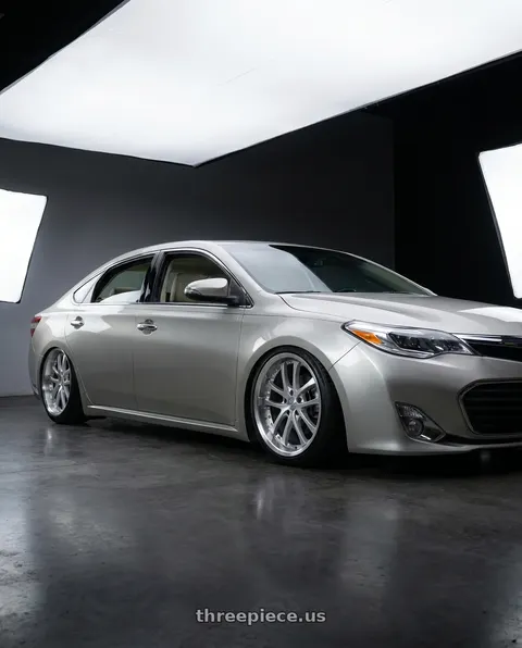 2013 Toyota Avalon with Vors AR5 5x114.3 19x9.5 +35 Silver Machine Face Lip Chrome Rivet wheels