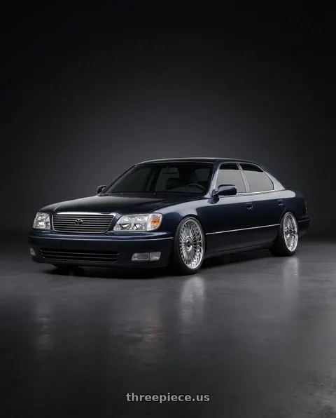1997 Lexus LS400 with Work Emitz Chrome 5x114.3 19x8.0 +45 wheels