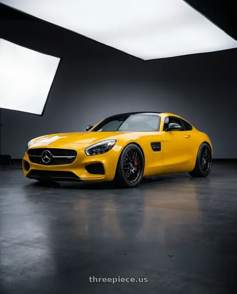 2019 Mercedes-Benz AMG GT with fifteen52 HOLESHOT 5x112 19x8.5 +45 ASPHALT BLACK (SATIN BLACK) wheels