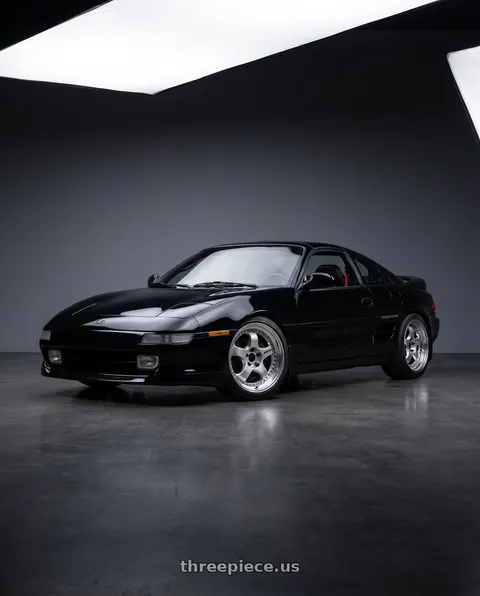 1993 Toyota MR2 with Work Meister S1 3P 5x114.3 17x7+36 W Disk Silver wheels