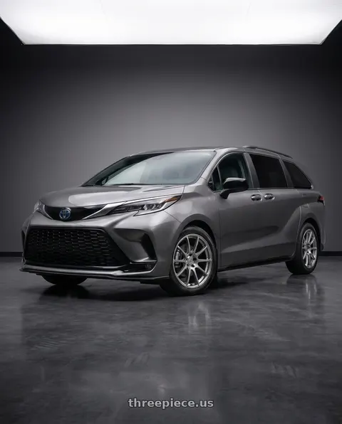 2026 Toyota Sienna XSE with Work Emotion Zr10 5x100 18x8.5 +38 Glim Black Diamond Rim cut wheels