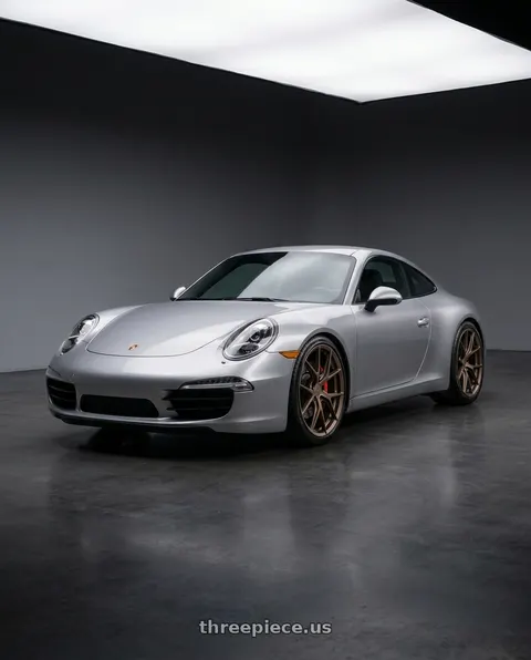 2015 Porsche 911 with MRR FS6 5x130 19x8.5  +45 Matte Bronze wheels