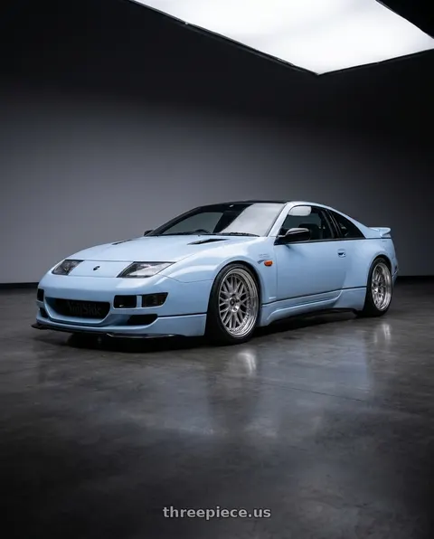 1990 Nissan 300ZX with Work Vs-Xx 5x100 18x8.5+32 A Disk Light Grey Silver wheels