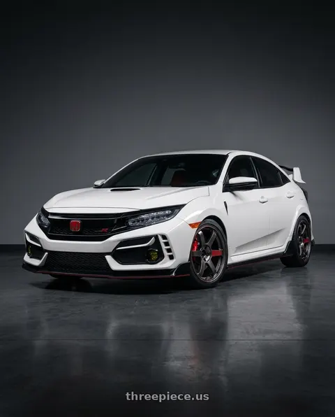 2020 Honda Civic Type R with Volk Racing TE37 Saga SL 5x120 18x9.5+45 Pressed Graphite wheels