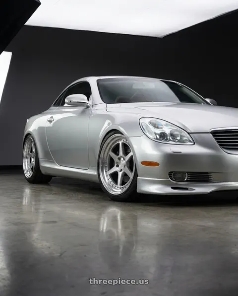 2003 Lexus SC430 with Aodhan DS09 5x114.3 19x8.5+35 Silver w/Machined Face wheels