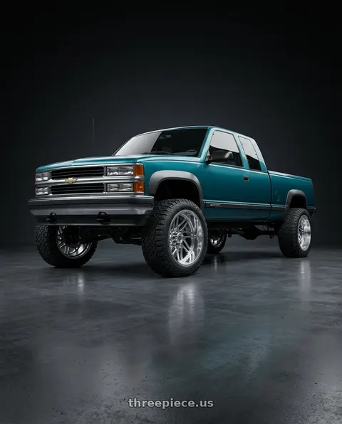 1998 Chevrolet K2500 with Gear Forged GF761P 8X170 24x14 -76 A262232 wheels